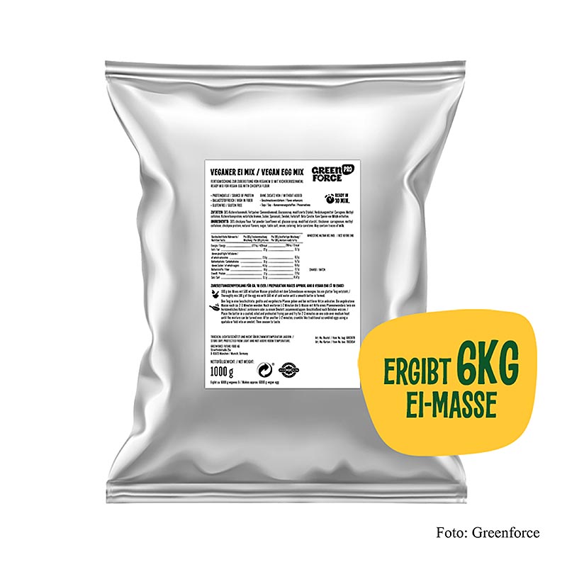 Greenforce Mix för veganskt ägg, av kikärtor, halal, 1 kg