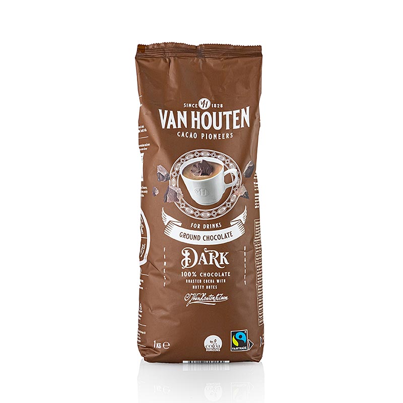 Van Houten Ground Dark Chocolate, chokladpulver, 1 kg