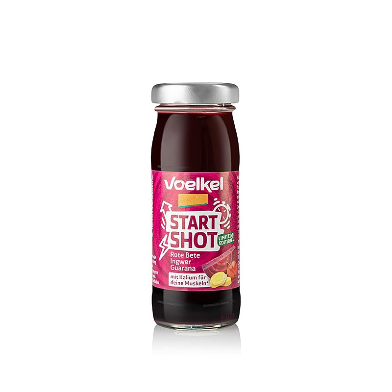 Voelkel – Rödbetor, ingefära och guarana-shot, ekologisk, vegansk, 95 ml