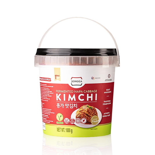 Kimchi – färsk, inlagd kinakål, Jongga, VEGAN, 1 kg