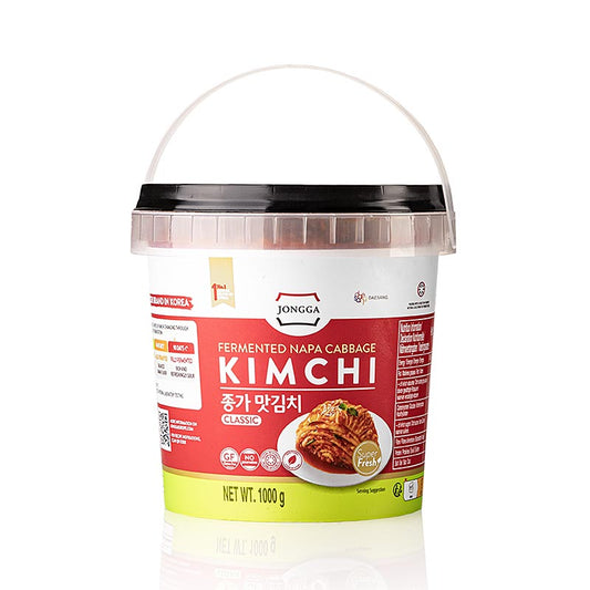 Kimchi – färsk, inlagd kinakål, Jongga, 1 kg