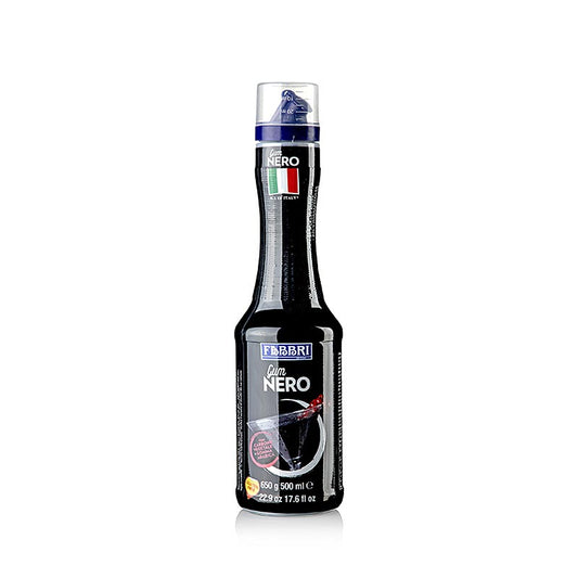 Fabbri Gum Nero – svart sirap med gummi arabicum för färgning av cocktails, 500 ml
