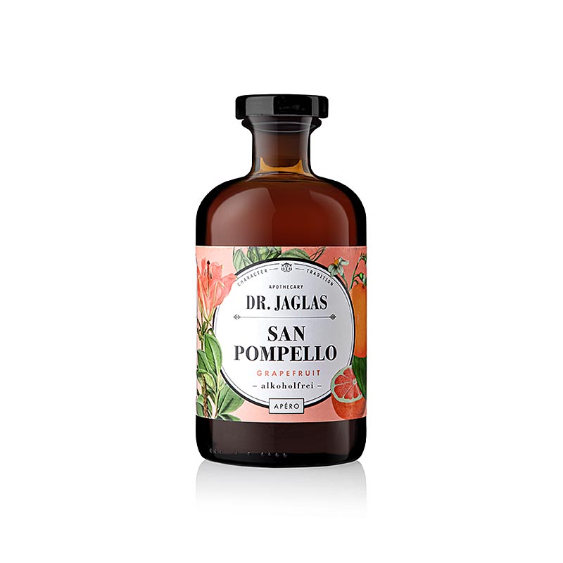 Dr. Jaglas San Pompello, rosa grapefrukt-aperitif, alkoholfri, 500 ml