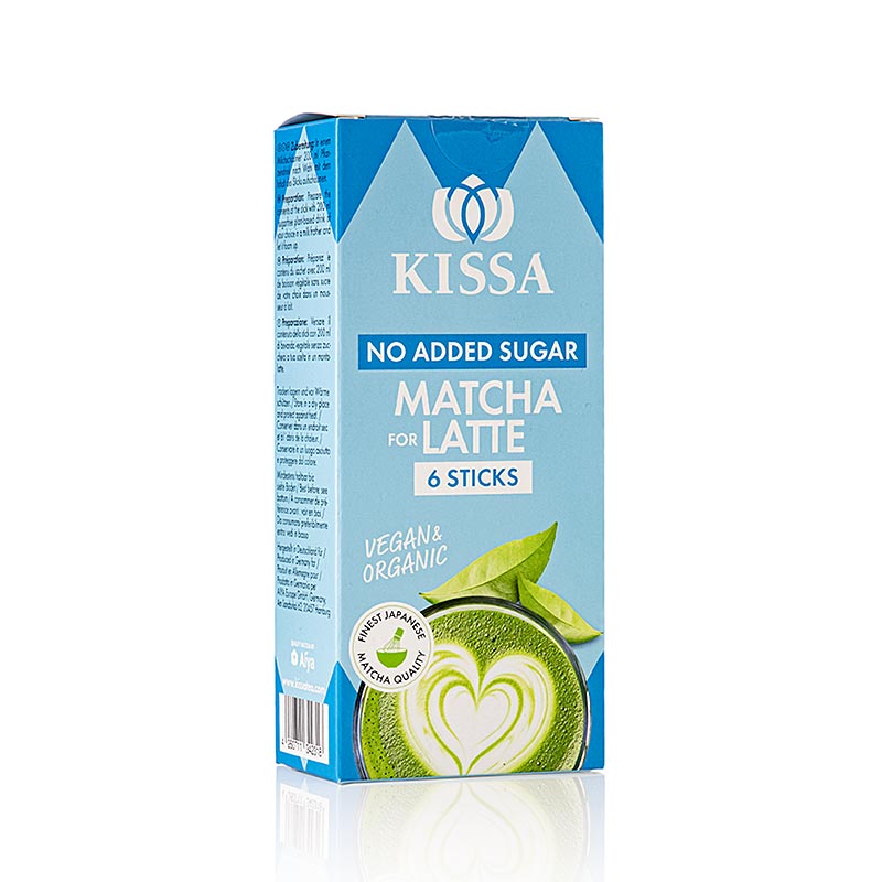 KISSA – Matcha för Latte UTAN TILLSATT SOCKER, tepåsar, ekologisk, 60 g