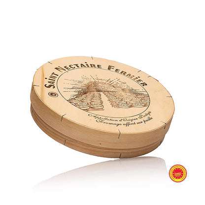 Saint Nectaire Fermier AOP, halvfast skivad ost av obehandlad mjölk, ca 1,7 kg