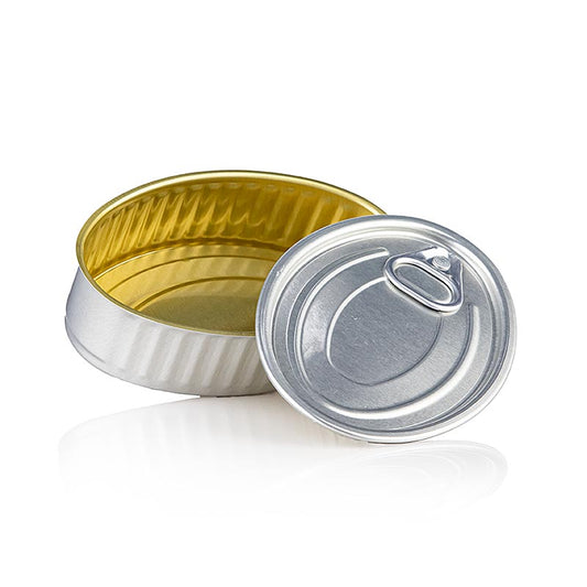 Oval burk inkl. lock (aluminiumburk), tom, 100 % Chef, 100 st