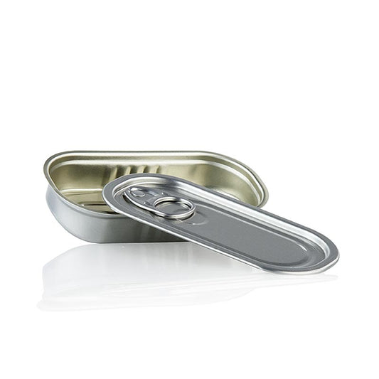 Rektangulär burk inkl. lock (aluminiumburk), tom, 60 ml, 100 % Chef, 10 st