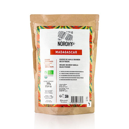Valrhona Norohy – Vaniljstångspulver från Madagaskar, ekologiskt, 500 g