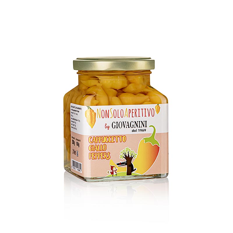 Cappuccetto Pepper Giallo, gula paprikadroppar, Giovagnini, 290 g