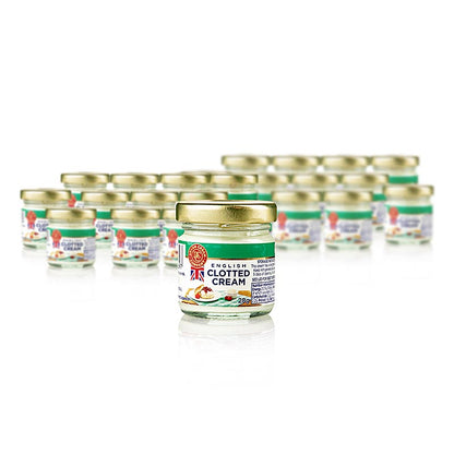 Engelsk clotted cream (fast grädde), 56 % fett, portionsglas, Devon, 672 g
