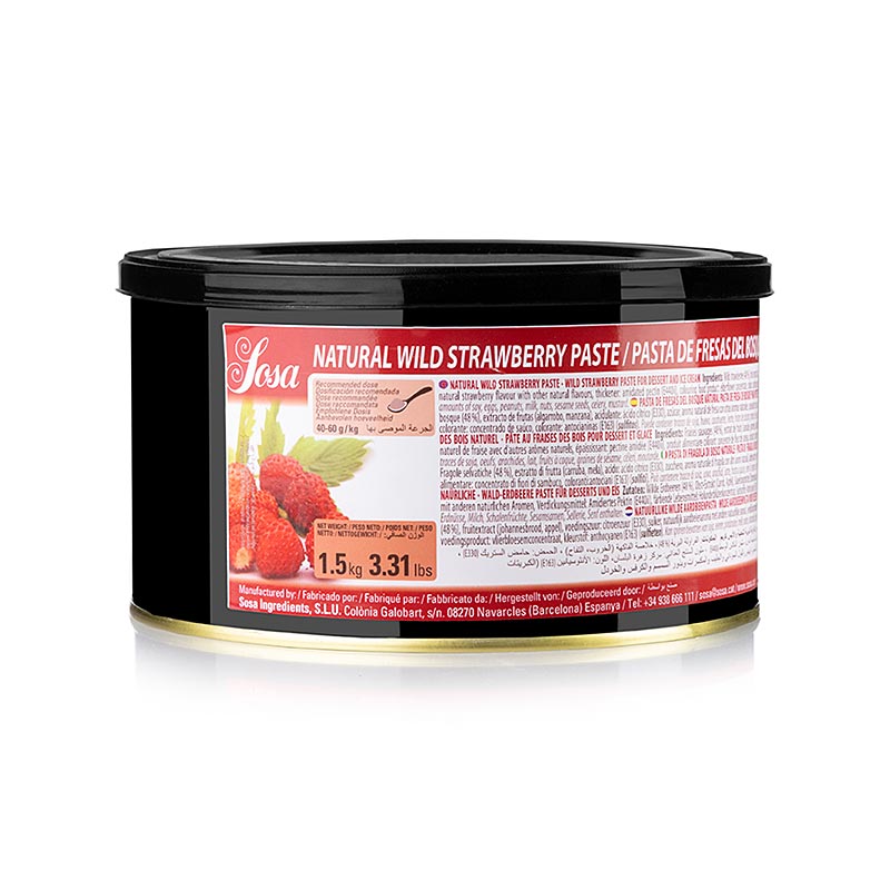 SOSA Natural skogsjordgubbspasta, 1,5 kg