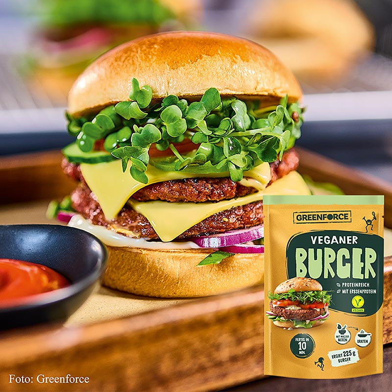 Greenforce-mix för veganska burgare, av ärtprotein, 75 g