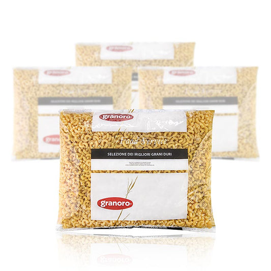 Granoro Fagiolini Rigati (små rörformade pastarör) nr 50, 12 kg, 4 x 3000 g