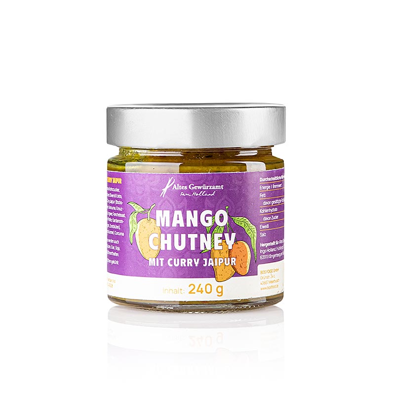 Mangochutney med curry Jaipur, Altes Gewürzamt (NZV), 240 g