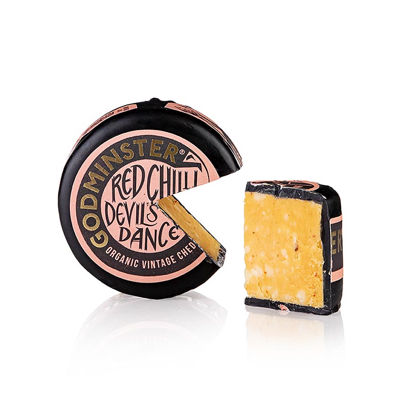Red Chili Devils Dance – stark cheddar, hårdost, Godminster, ekologisk, 200 g
