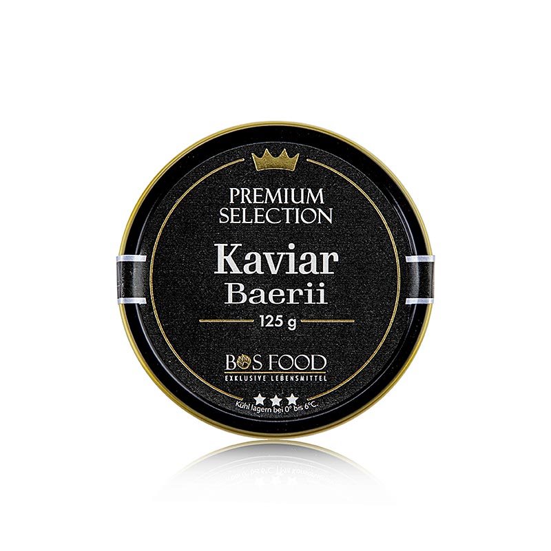 CHEF FOOD Premium Selection – Baerii-kaviar (baerii), akvakultur, utan konserver, 125 g