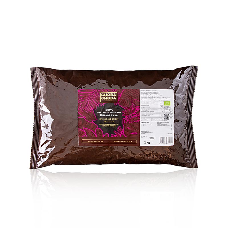 Huayabamba, 100 % kakaomassa, Callets, Choba Choba, ekologisk, 2 kg