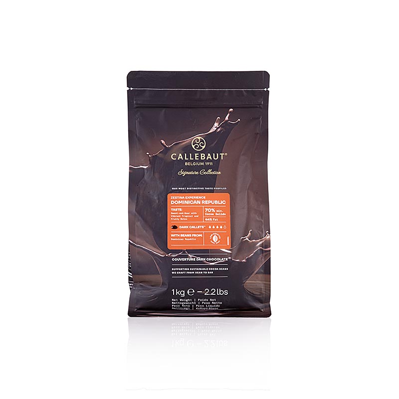 Callebaut Origine mörk choklad Dominikanska republiken 70 %, callets, Cacao Barry, 1 kg