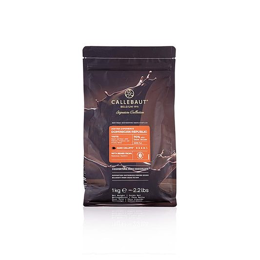 Callebaut Origine mörk choklad Dominikanska republiken 70 %, callets, Cacao Barry, 1 kg