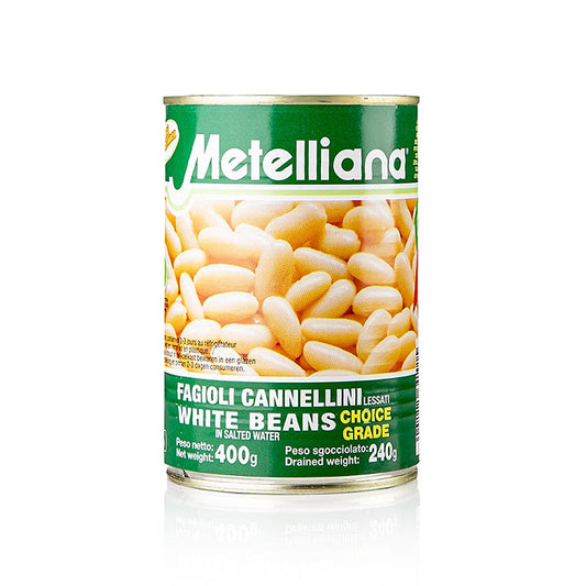 Cannellini-bönor, vita & små, Metelliana, 410 g