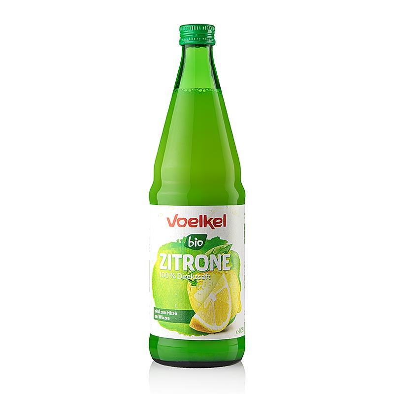 Voelkel – Citronsaft, 100 % direktpressad, osötad, ekologisk, vegansk, 750 ml