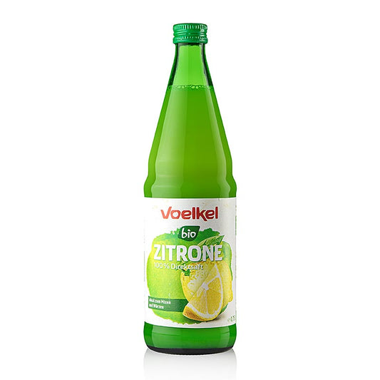 Voelkel – Citronsaft, 100 % direktpressad, osötad, ekologisk, vegansk, 750 ml