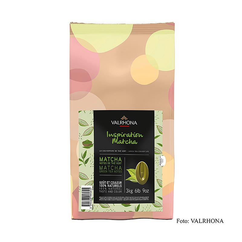 Valrhona Inspiration Matcha, grönt te-specialitet med kakaosmör, 3 kg