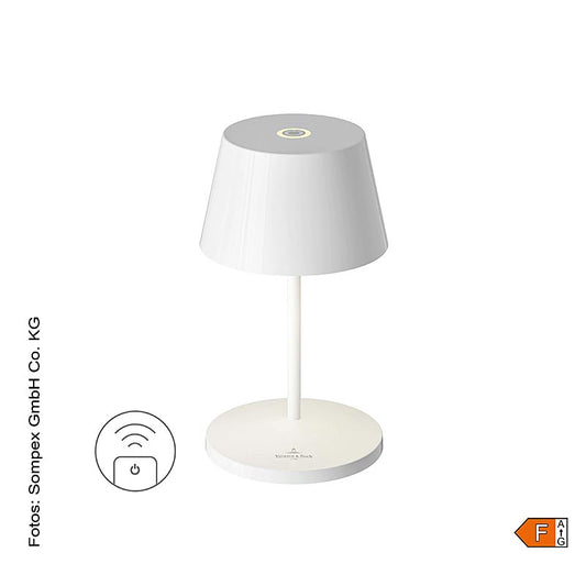 Bordslampa "SEOUL RC", med batteri, keramik, vit, 1 st