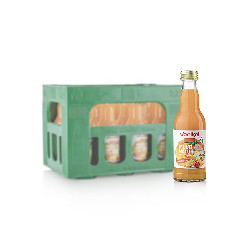 Voelkel Multi Natur flerfruktjuice, ekologisk vegan, 2,4 l, 12 x 200 ml