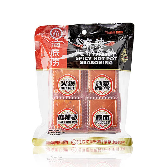 Hot Pot-krydda Spicy, soppbas, Haidilao, 360 g, 4 st
