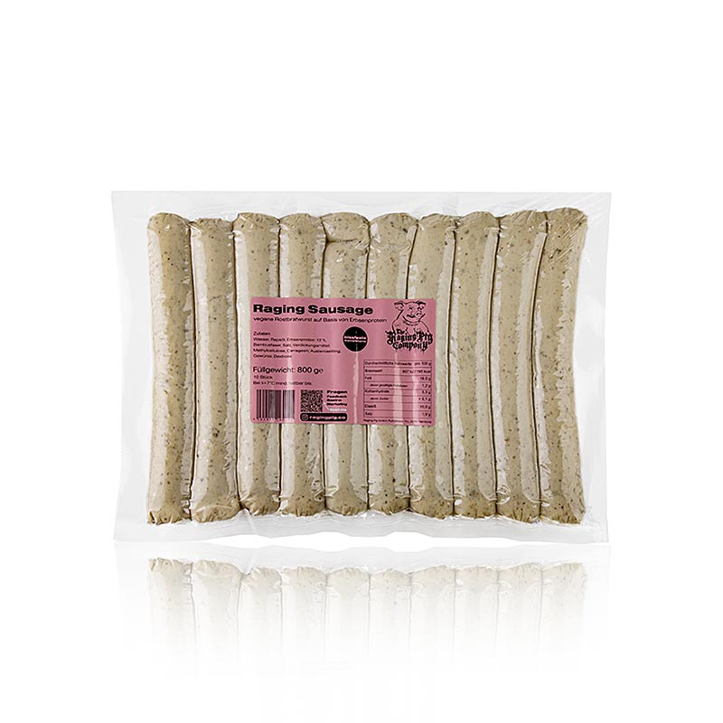 The Raging Pig Company – Rostbratwurst (vegansk), 800 g, 10 st