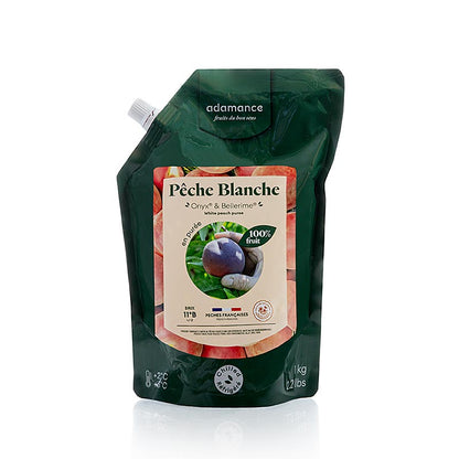 Adamance persikopuré, osötad, pastöriserad, 1 kg